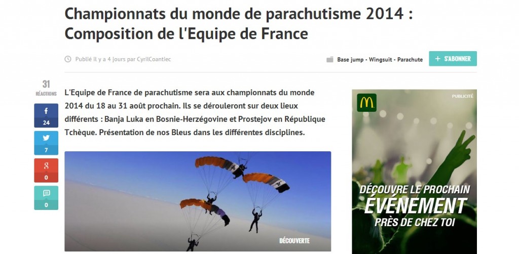Meltyxtrem-15-08-14-Championnats du monde de parachutisme 2014 composition de l'équipe de France