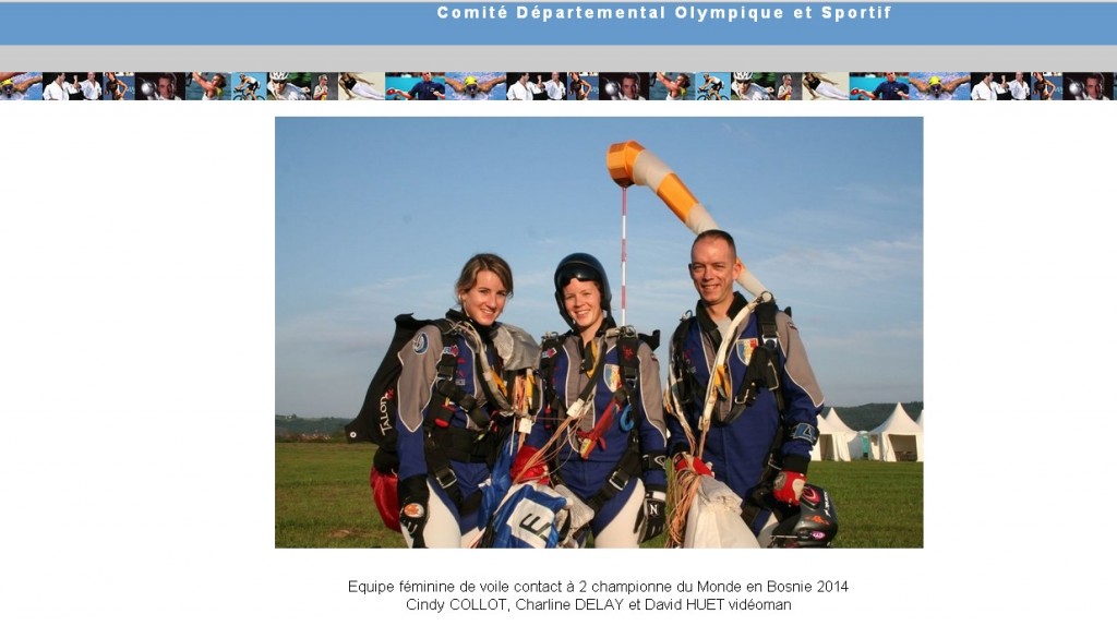 Comité départemental Olympique et Sportif-01-09-14-Equipe féminine de voile contact à 2 championne du Monde en Bosnie 2014